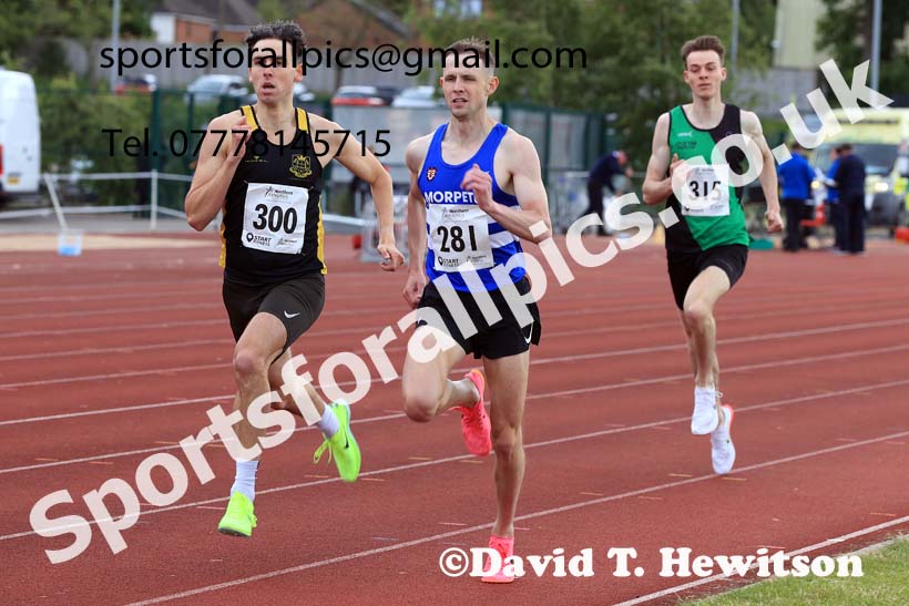 Senior Mens 800 metres, 2024 Northern Senior and Under-20s Track and Field Champs, Middlesbrough.  Photo: David T. Hewitson/Sports for All Pics